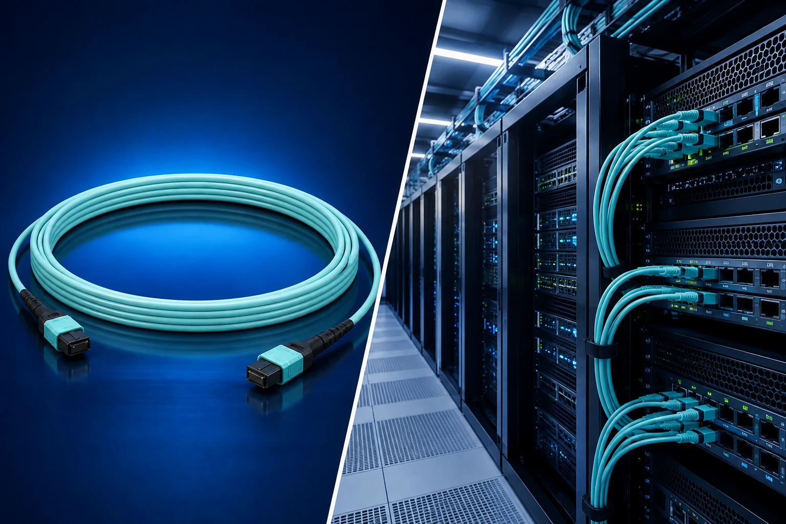 Data center optical cable and high-density connectivity