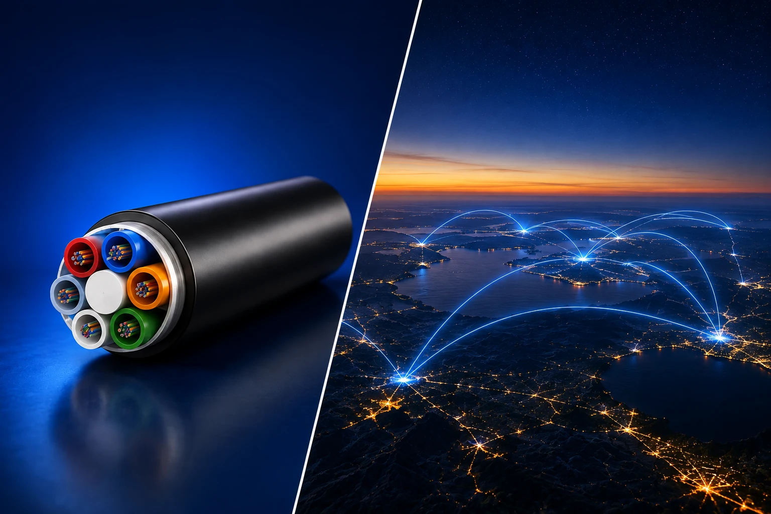 Long haul optical cable and network connectivity