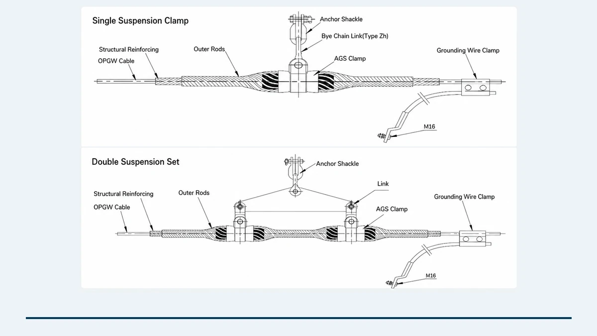 Suspension Clamp engineering diagram