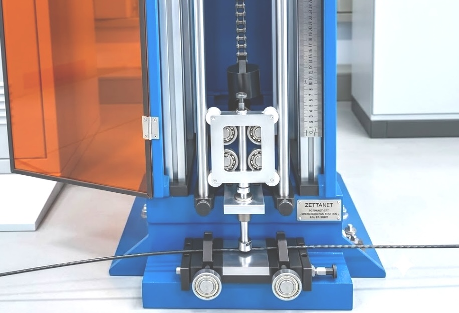 Cable impacting test equipment in the Zettanet quality lab